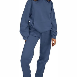Nuevo 2025, conjuntos de chándal con capucha para mujer, ropa estampada de peso pesado con pantalón de talla grande, características - Product Image 6