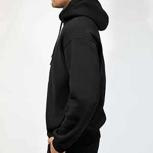 Ensemble de survêtement pour homme en coton 100% uni à capuche, coupe régulière, streetwear, pour la salle de sport, hiver - Product Image 6