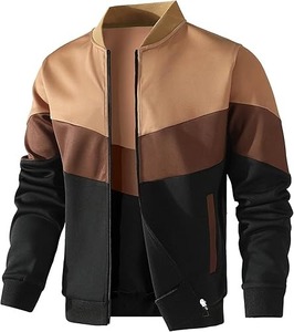 Veste de bombardiers de vol hip-hop d'hiver de marque personnalisée avec nouveau logo de service OEM, ourlet côtelé à col côtelé debout pour hommes - Product Image 6