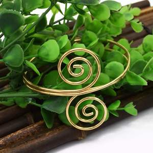 Wholesale Hollow Carved Flowers Silver Plated Metal <b>Arm</b> Bracelets or <b>Arm</b> Ring Metal Adjustable Bracelets for Women - Product Image 3