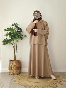 Moslim 2 Delige Set Dames Capuchon Rok Pak Hoodie Ramadan Marokko Dubai Islam Casual Ensemble Arabische Lange Rokken Outfits - Product Image 4