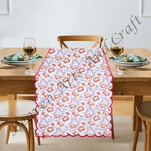 Indien Floral Main Bloc Imprimer 100% Coton Tissu Vintage Look Mid-Century Moderne Décor À La Maison Pour Les Événements De Mariage Décor À La Maison - Product Image 6