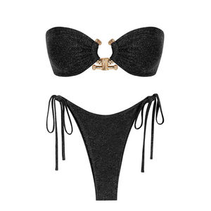 Ensemble de bikini personnalisé Maillot de bain deux pièces string Ensemble de bikini soutien-gorge push up à armatures pour femmes Fabrication - Product Image 1