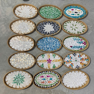 ถาดหวายฝังมุก งานฝีมือหวายประดับเปลือกหอย สำหรับตกแต่งบ้าน ผลิตในเวียดนาม โดย 99 โกลด์ ดาต้า - คุณไวโอเล็ต - Product Image 5