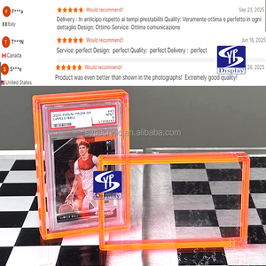 Estuche Protector de Acrílico Naranja Personalizado SYP con Protector UV, Tapa Magnética Transparente, para Tarjetas Graduadas CGC, BGS, PS y Acrílico - Product Image 6