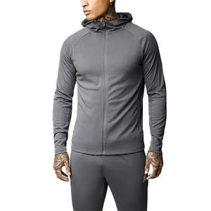 Vente en gros Logo personnalisé Respirant Coton Polyester Slim Fit Survêtements à capuche pour hommes Vêtements de fitness Survêtements - Product Image 3