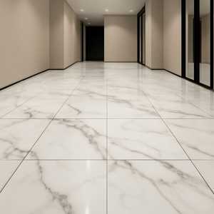 Statuario de luxe moderne Carreaux de porcelaine en marbre 600x600 pour les salons, les chambres et les bureaux sophistiqués - Product Image 3