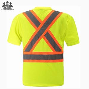 Camisetas de Seguridad 2025 de Alta Visibilidad Reflectantes con Logotipo Personalizado, Ropa de Trabajo para Hombre, Camiseta 100% Algodón, Colores Personalizados - Product Image 2