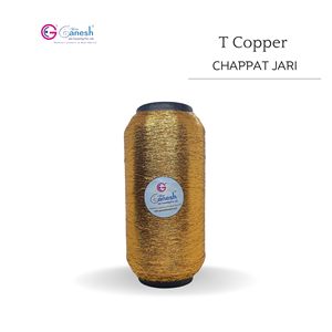 180D T Cuivre Chappat Jari Métallique Flora Jari Fil à Broder Haute Ténacité Lurex Polyester pour Tricoter et Tisser à la Main - Product Image 1