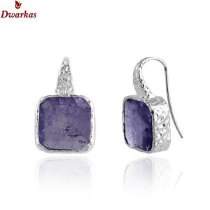 Conception populaire Quartz Gemstone 925 Sterling Silver Dangle Charm Boucles d'oreilles pour les femmes Party Jewelry Wholesale - Product Image 1