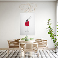 Décoration murale moderne suspendue pour mariage et maison, art mural sur toile en bois avec format portrait et cadre tendu - Fabriqué en Allemagne
