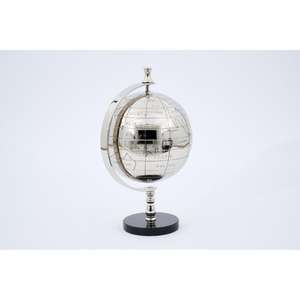 Silver <b>Globe</b> Models Gifts Set Rotatable Metal Desktop <b>Globe</b> With Stand Table Decorative Items Office Supplies Gift Accessories - Product Image 5