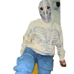 High Quality Women's <b>Y2K</b> Skull Oversized Breathable <b>Hoodie</b> with 3D Pattern Trendy Hooded Collar Custom Logo Wholesale Price - Product Image 1