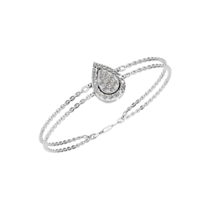 Elegant 950 Platinum Fine Chain Link <b>Bracelet</b> IGI Certified Natural Diamond Pear Shape Everyday <b>Fashion</b> for Women Wedding Party - Product Image 1