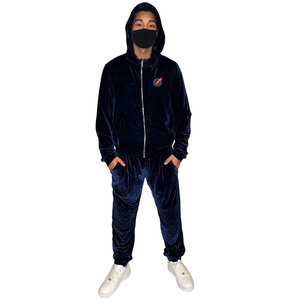 Ensemble décontracté unisexe en velours élastique 2 pièces, sweat-shirt à capuche et pantalon cargo, jogging 100% coton, survêtement pour homme - Product Image 4