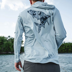 เสื้อตกปลามีฮู้ด UPF50ผู้ชายเสื้อตกปลามีฮู้ดแขนยาวพิมพ์ซับลิเมชันออกแบบได้ตามต้องการ - Product Image 5