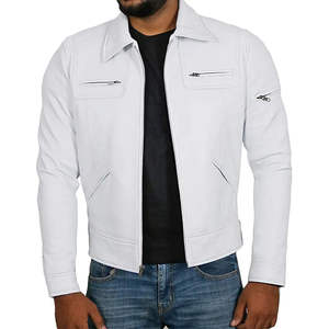 Veste de moto d'hiver pour hommes fabriquée en usine dernière conception de rue décontractée à manches longues col montant décoration en fourrure nouveau - Product Image 6