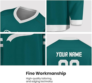 Uniforme de hockey sur glace personnalisé sublimé respirant, vêtements de sport, nouveau maillot de hockey sur glace 100% coton, pull unisexe, imperméable, anti-UV - Product Image 5