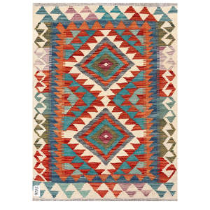 Alfombra Imaco Maimana, Alfombra Kilim Afgana, 112 x 82 cm, Producto para Colgar en la Pared - Product Image 1