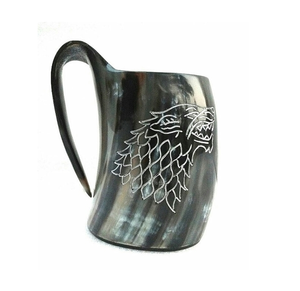 Mug en corne de buffle naturelle de qualité supérieure avec poignée, design personnalisable, réutilisable et sans danger pour les aliments, idéal pour les cadeaux d'affaires - Product Image 6