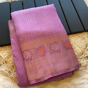 Sari de Seda Khadi de Primera Calidad para Mujer, Diseño Clásico con Bordado Zari y Meenakari, Ideal para Festivales y Bodas, el Más Vendido - Product Image 1