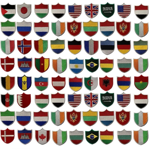 Patchs brodés personnalisés - Motif fleur drapeau national 3D thermocollants pour chapeaux, couleur et taille personnalisées - Product Image 6