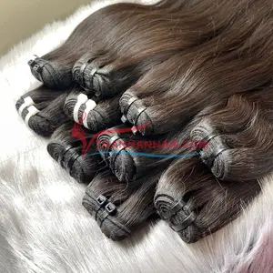 Cheap 100% Human Natural Straight Weft Hair Extension Raw Indian Remy Natural Vendor DHL UPS Fedex Material Silky