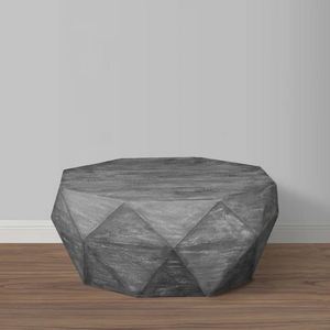 Modern center solid wood gray coffee <b>table</b> for kitchenware office home restaurant living room garden decoration made in india - Product Image 3