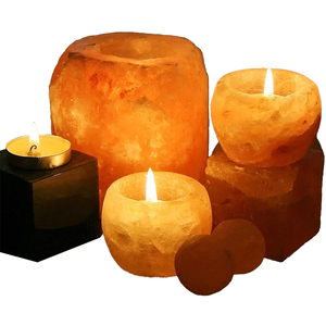 โคมไฟเชิงเทียนสไตล์ปากีสถานโคมไฟเกลือธรรมชาติโคมไฟกุหลาบเกลือ - Product Image 3