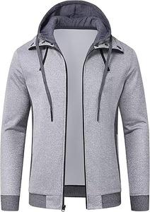 Sweat à capuche zippé pour homme en coton mélangé de haute qualité, personnalisé, en molleton brodé, respirant et écologique, idéal pour le printemps, vente en gros - Product Image 6