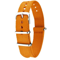 Bracelet de montre intelligente N32 professionnel orange, en nylon souple résistant à l'eau, réglable, léger, respirant, 14-22 mm, sport, unisexe
