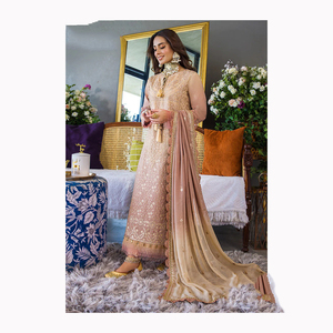 Traditional Indian Embroidered Salwar Kameez Dress 10 <b>Wedding</b> Flared <b>Trouser</b> Organza Dupatta <b>Suit</b> Pakistani Lehenga Choli Style - Product Image 3