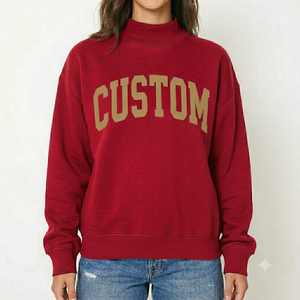 Womens Oversized Mockneck Sweatshirt Contemporary Urban Essentials Collection Private Label Manufacturer - Product Image 1