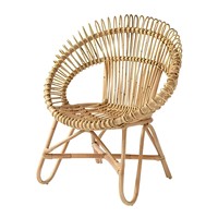 Fauteuil léger en rotin naturel fait main, design bohème, pour intérieur et extérieur, chaise nordique pour salon