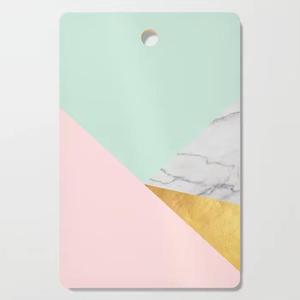 Los mejores vendedores de colores Tablero de queso de mármol Mango Tablero de pastel de mármol redondo Juego de cuchillos de tabla de cortar - Product Image 1