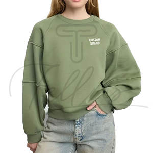 Sudadera de Felpa 100% Algodón con Logotipo Estampado en la Parte Delantera para Mujer, Venta al por Mayor OEM, Ropa Casual de Secado Rápido, Transpirable y Personalizable - Product Image 1