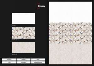 Azulejos cerámicos para pared interior de 300x600 mm, para baño y cocina, acabado brillante, mate, con efecto de azúcar tallado, diseño de pared interior de lujo. - Product Image 2