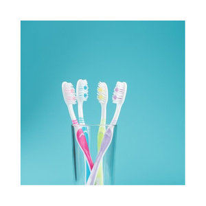 Diamant forme poignée matériel transparent couleur poignée brosse à dents avec caoutchouc souple OEM poignée brosse à dents jetable demi-transpa - Product Image 4