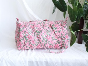 Sac de voyage décontracté de luxe pour femmes, motif floral, tissu en coton, fermeture éclair, grande capacité, écologique, durable, pour le week-end - Product Image 3