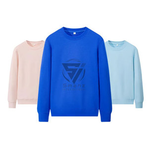 Sweat-shirt en daim gaufré de haute qualité, style streetwear, col rond, motif uni, pour la saison d'automne - Product Image 2