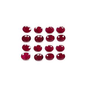 Rubis naturel de Birmanie non traité, ovales chauffés et calibrés 5x7mm-7x9mm, pierres précieuses facettées en vrac, coupe marquise rouge, certifié IGI - Product Image 1