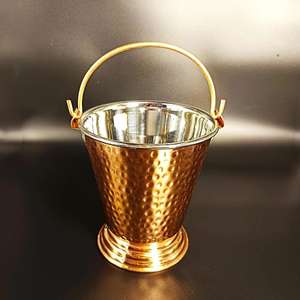 Best Quality Handcrafted Copper Water <b>Bucket</b> with Health-Boosting Properties and Smooth Finish for Indian Traditional Design Use - Product Image 1