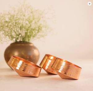 Nuevo portavelas decorativo para el hogar en forma cilíndrica grabado de Metal decorativo votivo en acabado rústico para hotel en casa - Product Image 2