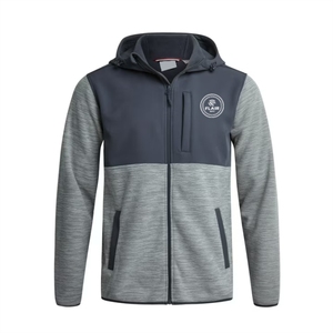 Veste polaire technique d'hiver pour homme avec logo personnalisé du fabricant, décontractée, fermeture éclair intégrale, coupe-vent, pull à col montant brodé - Product Image 2