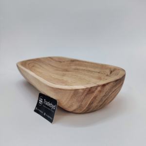 Bulk Premium Quality Handcrafted Oval Wood Dough Bowl & Candle Holder <b>Decor</b> <b>Home</b> Decoration - Product Image 1