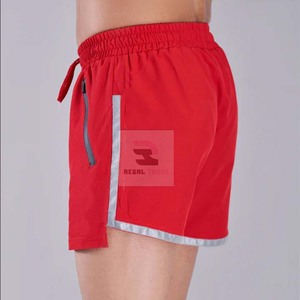 2025 pantalones cortos de gimnasio tejidos ecológicos para hombres antiarrugas de cintura media Casual Fitness sólido elástico OEM servicio al por mayor - Product Image 4
