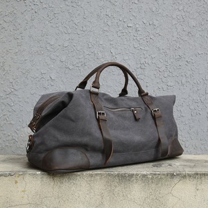 Sac fourre-tout de voyage en toile de cuir LCTB-0023 de grande capacité sac de sport polyvalent sac de week-end de nuit à fermeture éclair transparente - Product Image 4