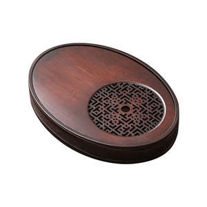 One-Piece <b>Wooden</b> Tea Tray with <b>Water</b> Storage for Dry Tea Household Storage <b>Table</b> - Product Image 2