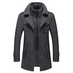 Nouveau gros manteau chaud en laine décontracté pour hommes de haute qualité pour l'automne hiver vente personnalisable caractéristique imperméable - Product Image 5