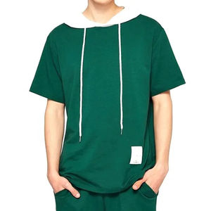 Fournisseur Logo personnalisé Sweat à capuche de haute qualité de couleur personnalisée Pullover Half Sleeve Hoodies - Product Image 5